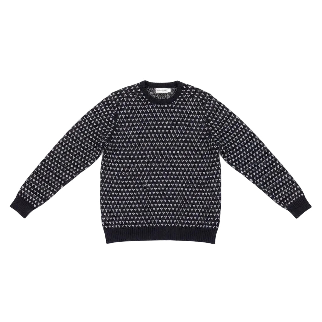 Klitmoller Hugo Knit - Navy - Cream - lab10menswear.nl