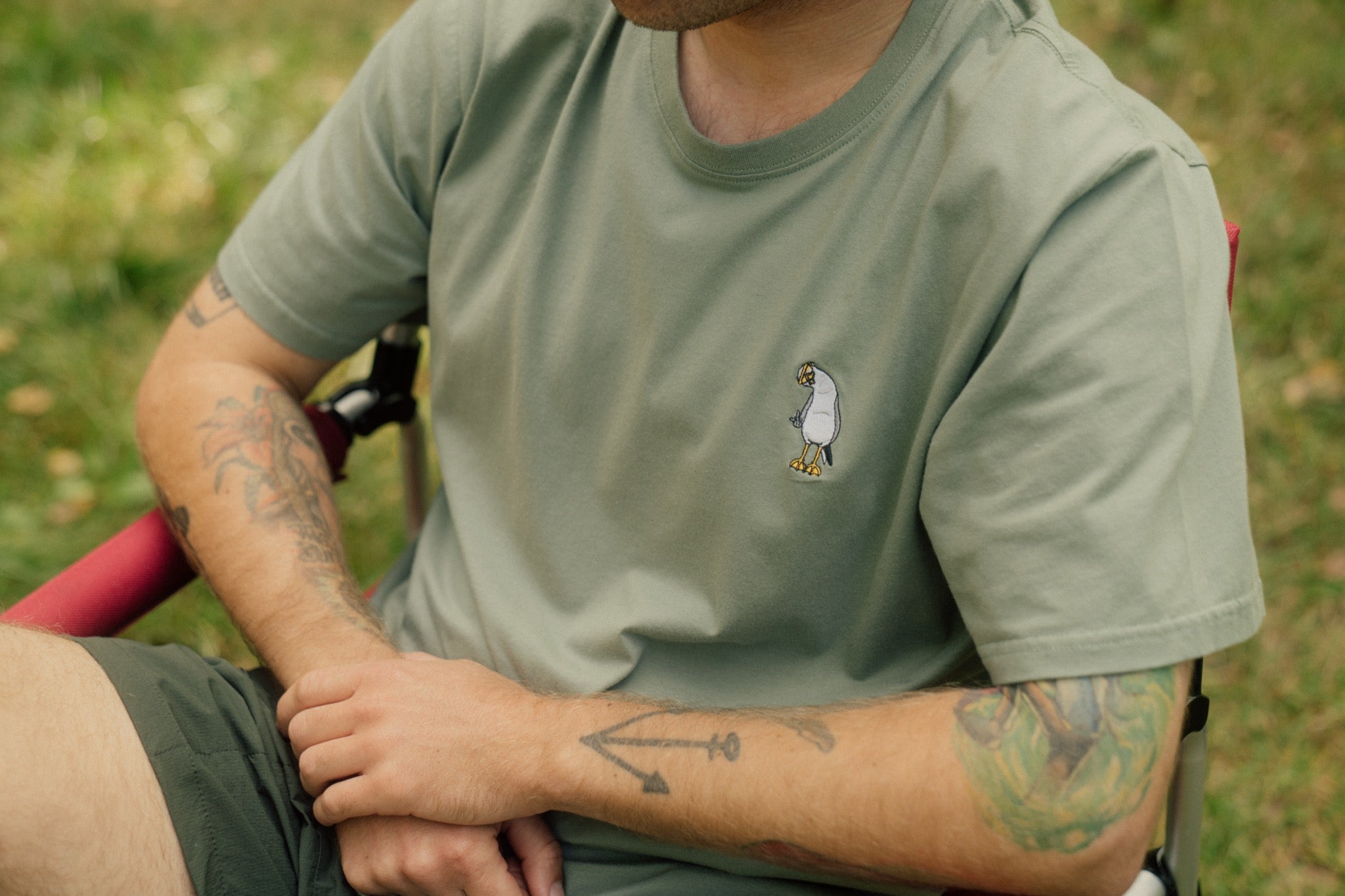 Mini Flipping the Bird T-Shirt - Sea Spray - Lakor | LAB10STREETWEAR