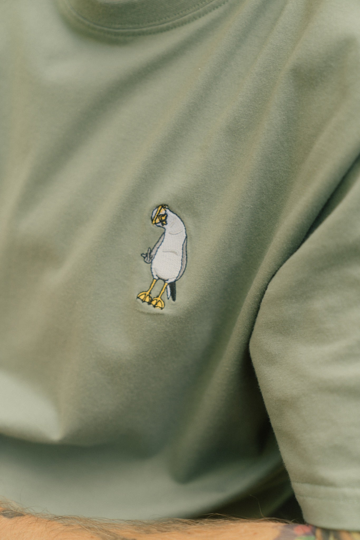 Mini Flipping the Bird T-Shirt - Sea Spray - Lakor | LAB10STREETWEAR