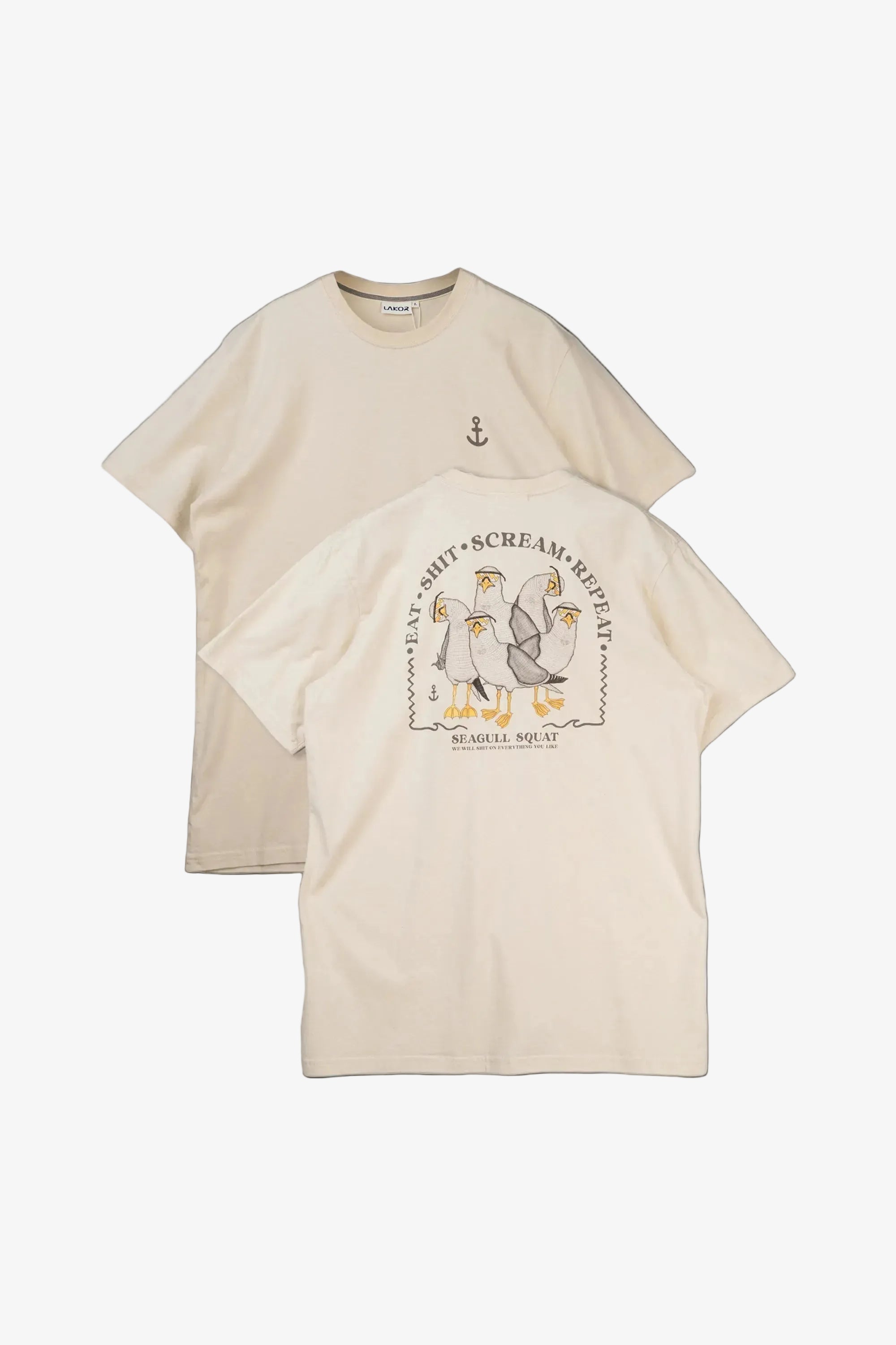 Seagull Squad Back T-Shirt - Rainy Day - Lakor | LAB10STREETWEAR