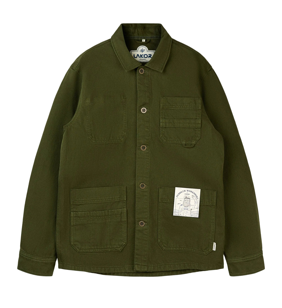 Lakor Peddler Work Shirt - Riffle Green -lab10menswear.nl