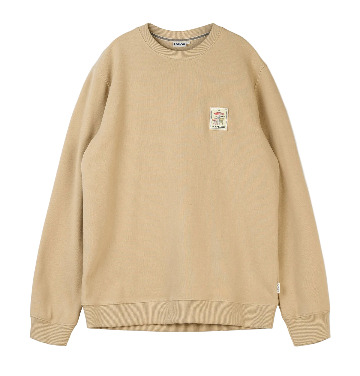 Lakor Mushroom Trio Crewneck - White Pepper - lab10menswear.nl
