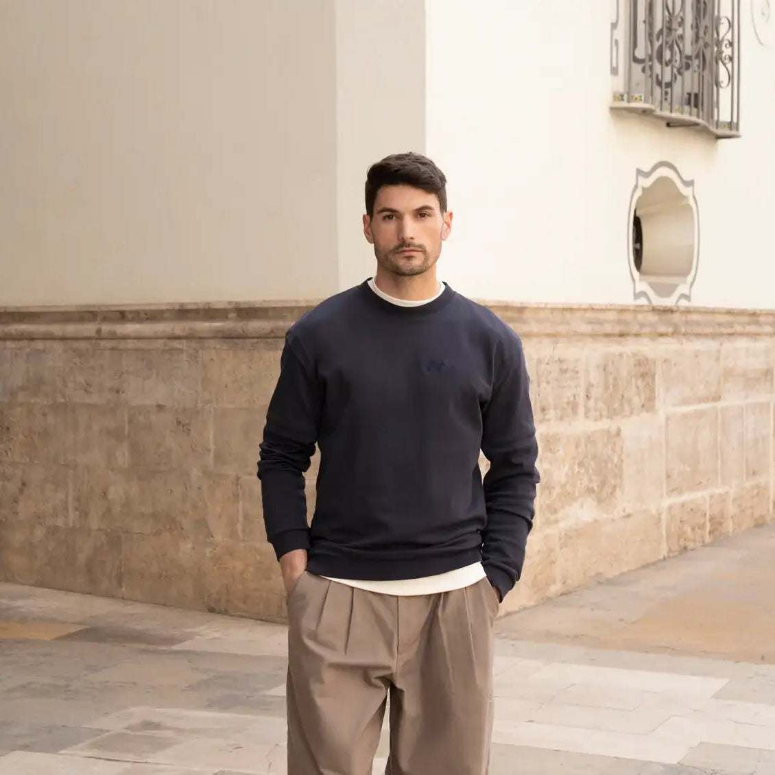 Club 24 Essential Longsleeve - Black Navy - lab10menswear.nl