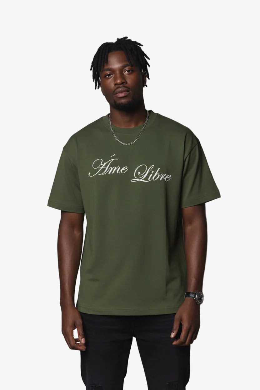 Sentinel T-Shirt Olive - Âme Libre | LAB10STREETWEAR
