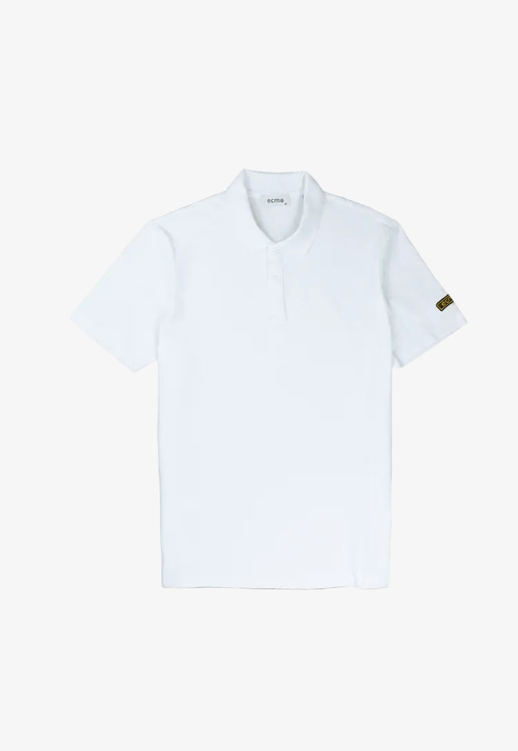 Supima® Badge Polo Shirt - Wit - Ecmo | LAB10STREETWEAR