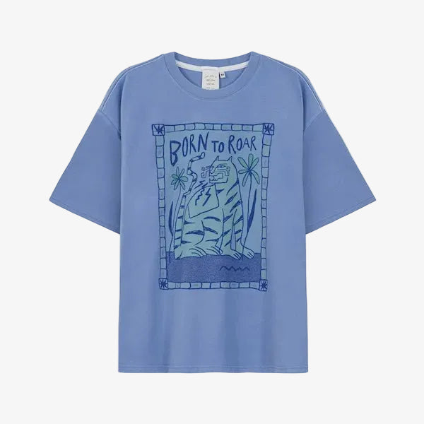 Born To Roar Box Tee - Denim Blue - Surf.inc | LAB10STREETWEAR