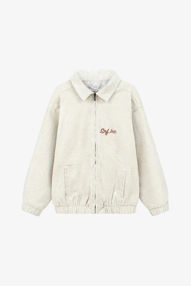 Cord Baseball Jacket - Vintage White - Surf.inc | LAB10STREETWEAR