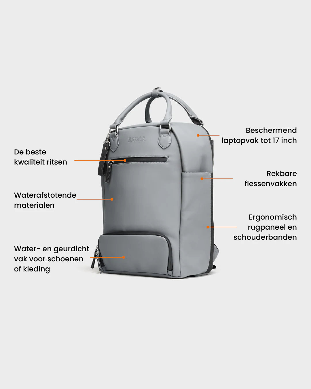 De Backpack - Antraciet - Bagga | LAB10STREETWEAR