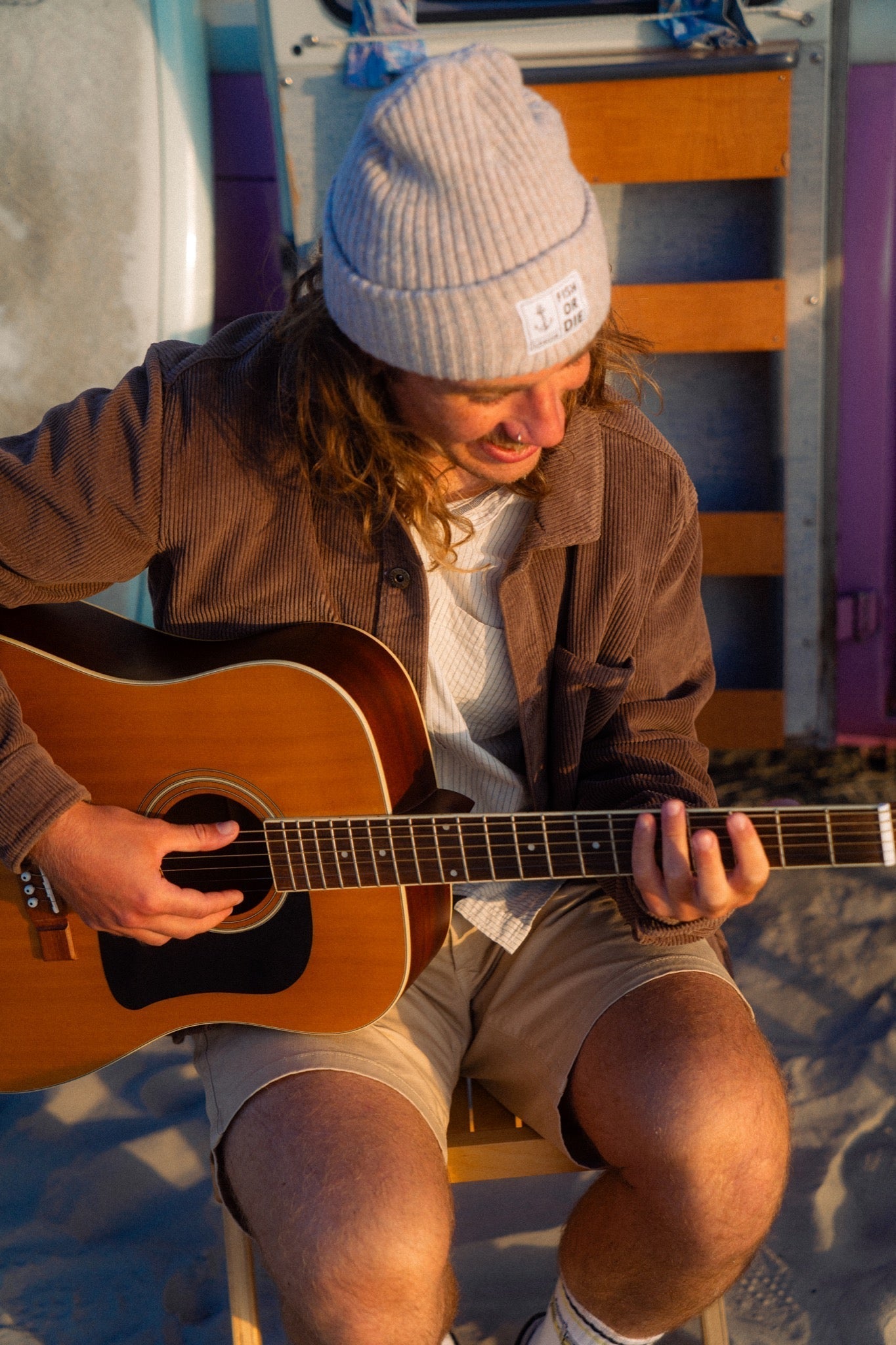 Fish or Die Beanie - Sand - Lakor | LAB10STREETWEAR