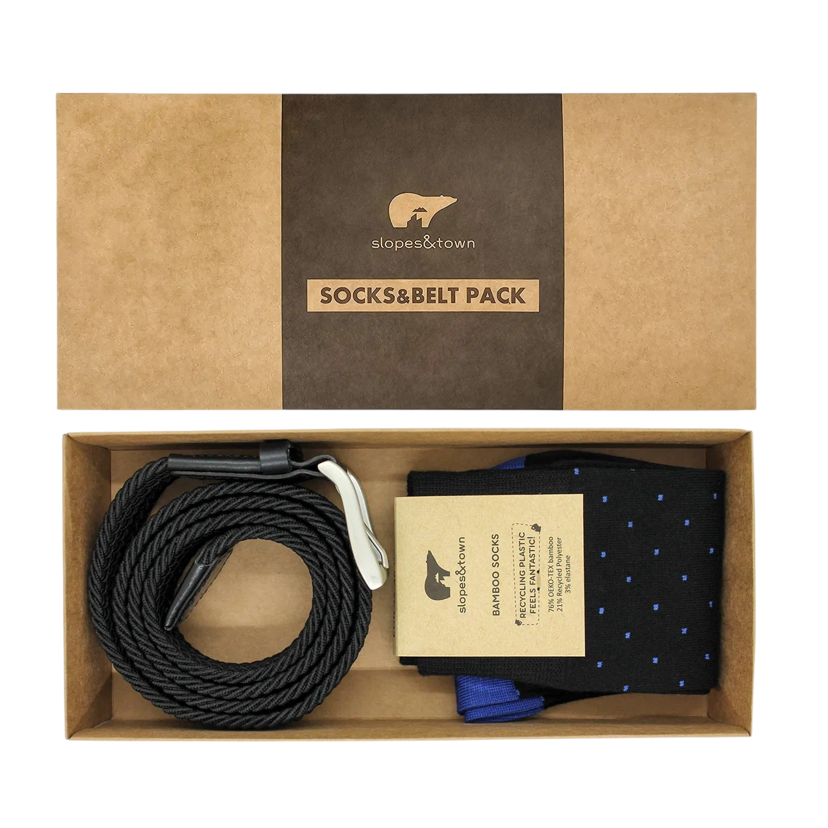 Sokken en Riem Geschenkdoos - Special Edition - Black - Slopes & Town | LAB10STREETWEAR
