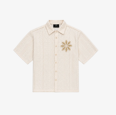 Geborduurd overhemd met bloem - PXP | LAB10STREETWEAR