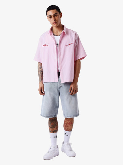 Gestreept overhemd met korte mouwen - PXP | LAB10STREETWEAR