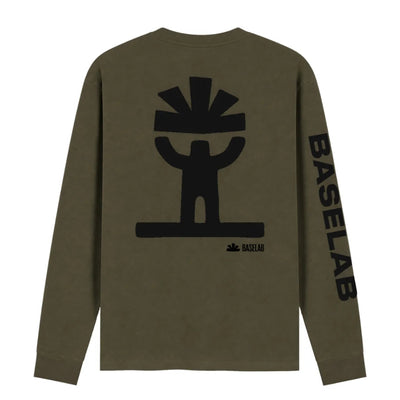 Baselab ascent longsleeve army green - lab10menswear.nl