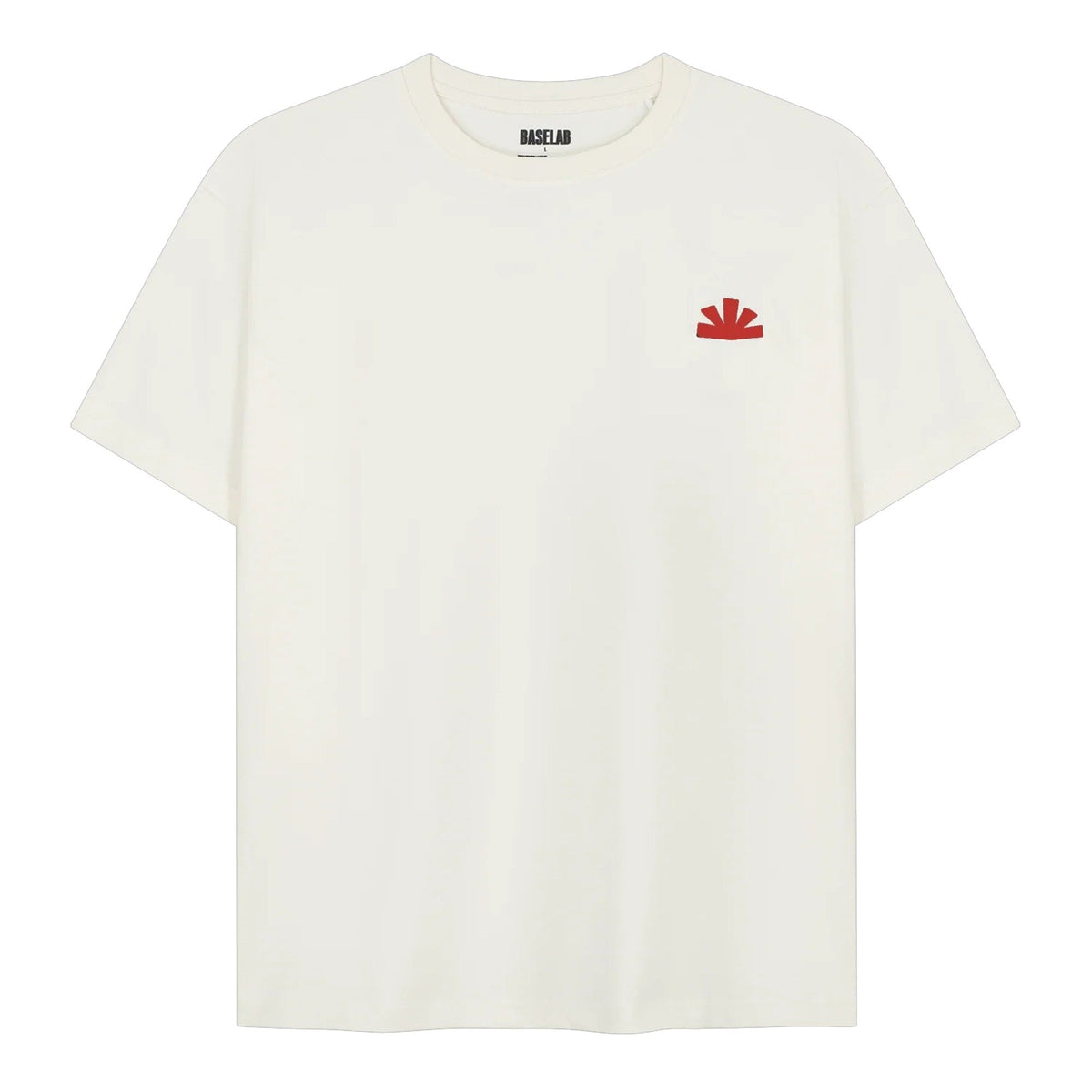 Off-white resort t-shirt met groot palmbomen-oval logo op de rug
