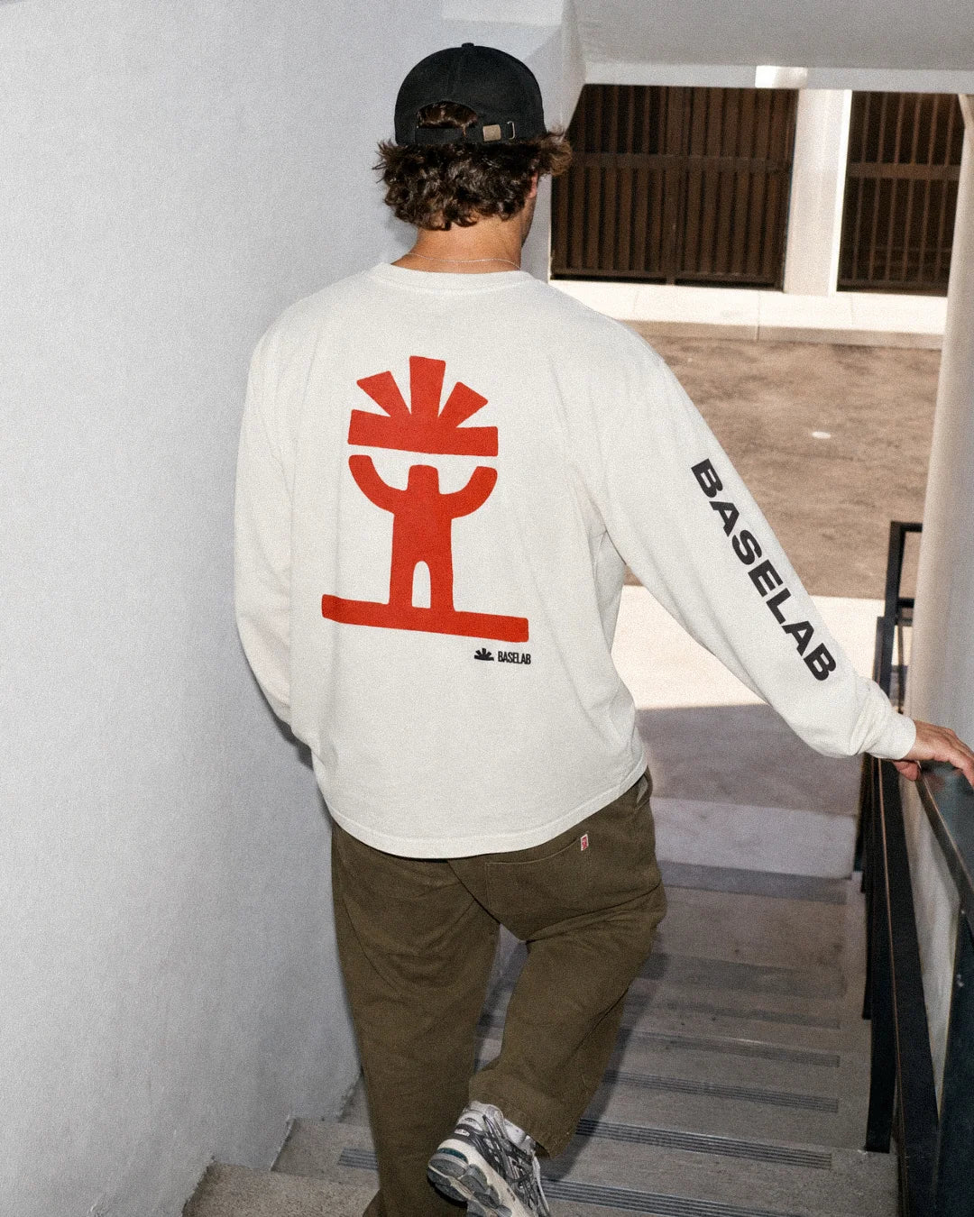 Baselab Ascent Longsleeve - Off White - lab10menswear.nl