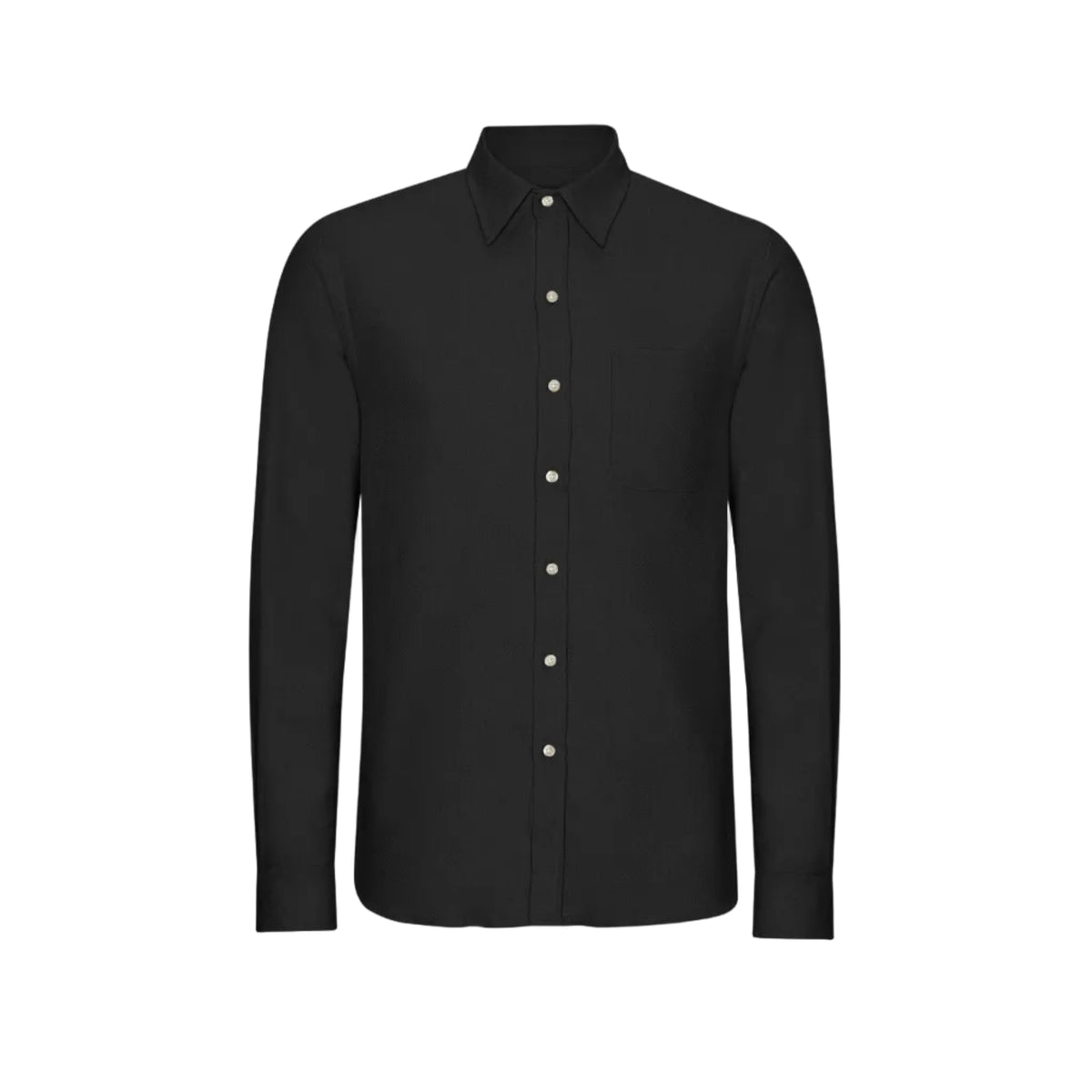 Organic Flannel Shirt - Deep Black