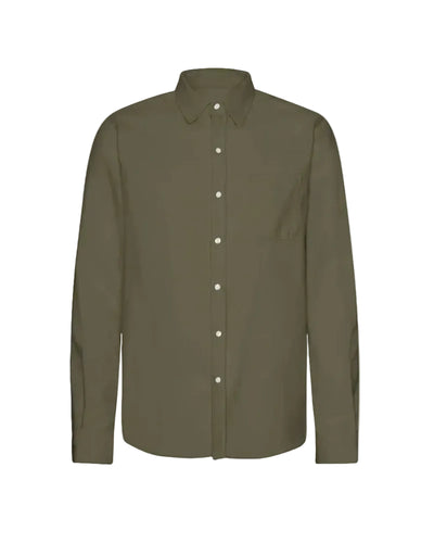 Colorfulstandard Organic Flannel Shirt - Dusty Olive -lab10menswear.nl