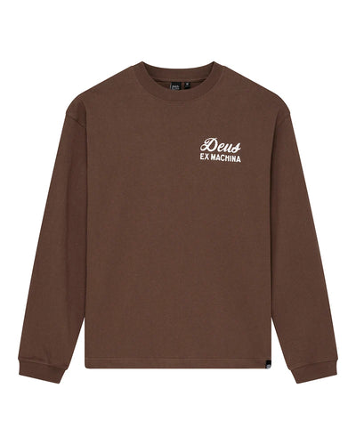Deus Harajuku Sign Longesleeve - Bison Brown - lab10menswear.nl