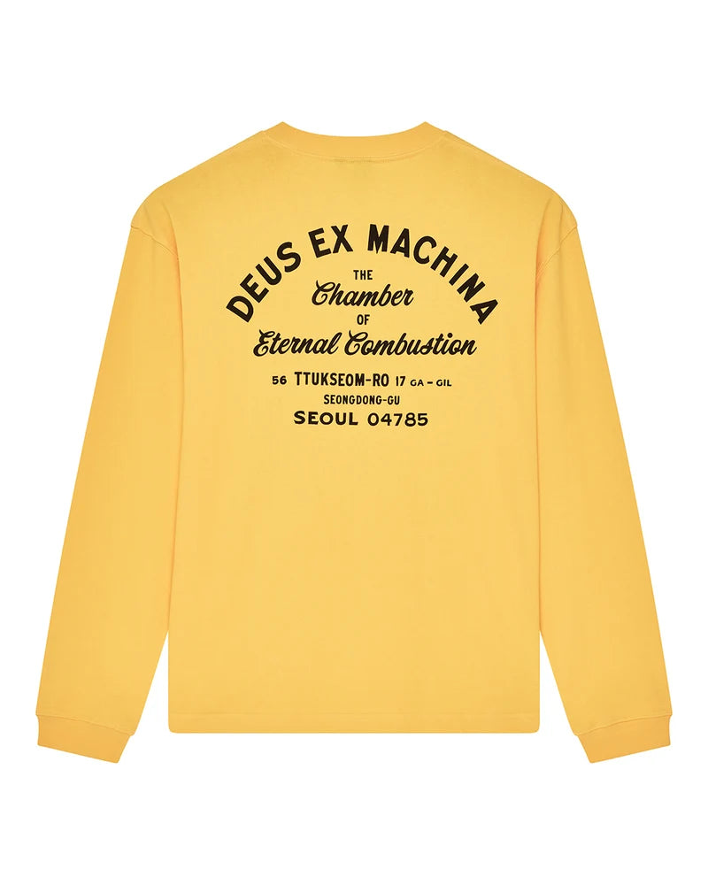 Deus Seoul Sign Longsleeve - Citrus Orange - lab10menswear.nl