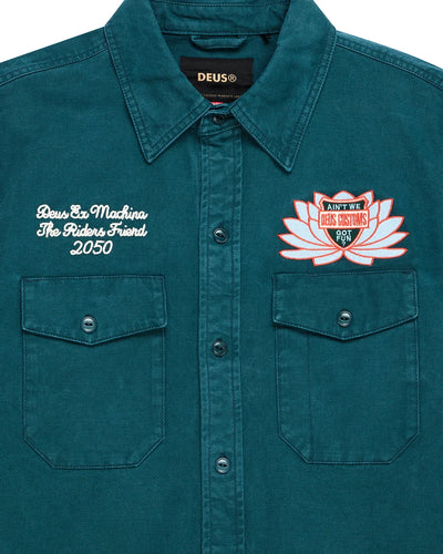 Deus Sacred Chest Shirt - Racing Green - lab10menswear.nl