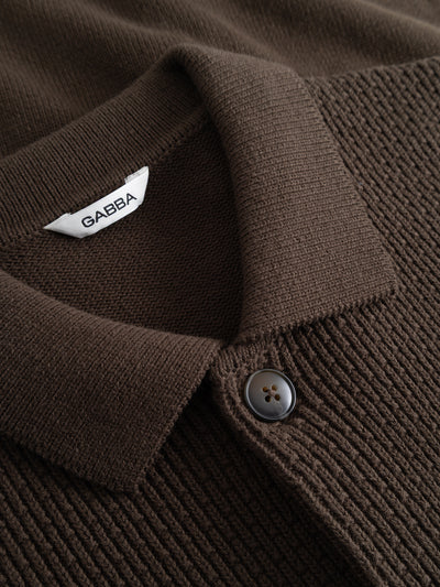 Gabba GABbenoit Cardi Fort LS Knit - Brown Slate