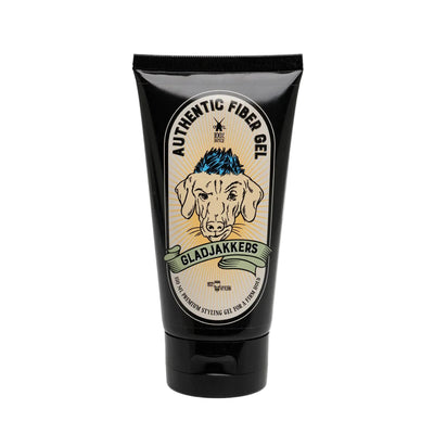 Zwarte Authentic Fiber-gel tube met etiket en opdruk