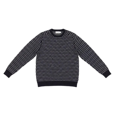 Klitmoller Hugo Knit - Navy - Cream - lab10menswear.nl