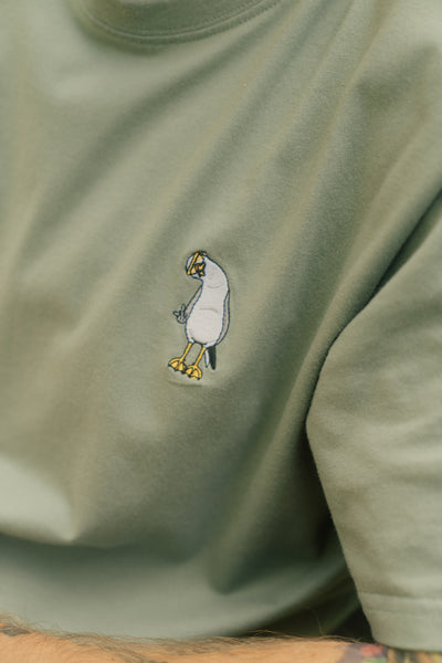 Mini Flipping the Bird T-Shirt - Sea Spray - Lakor | LAB10STREETWEAR