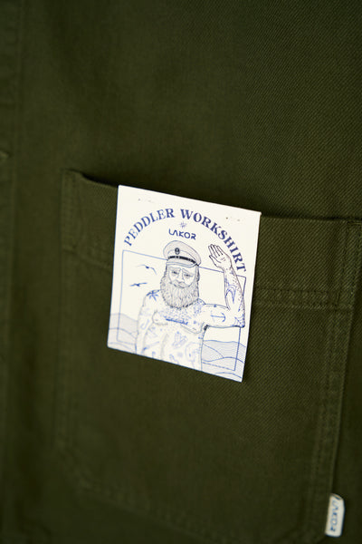Lakor Peddler Work Shirt - Riffle Green -lab10menswear.nl