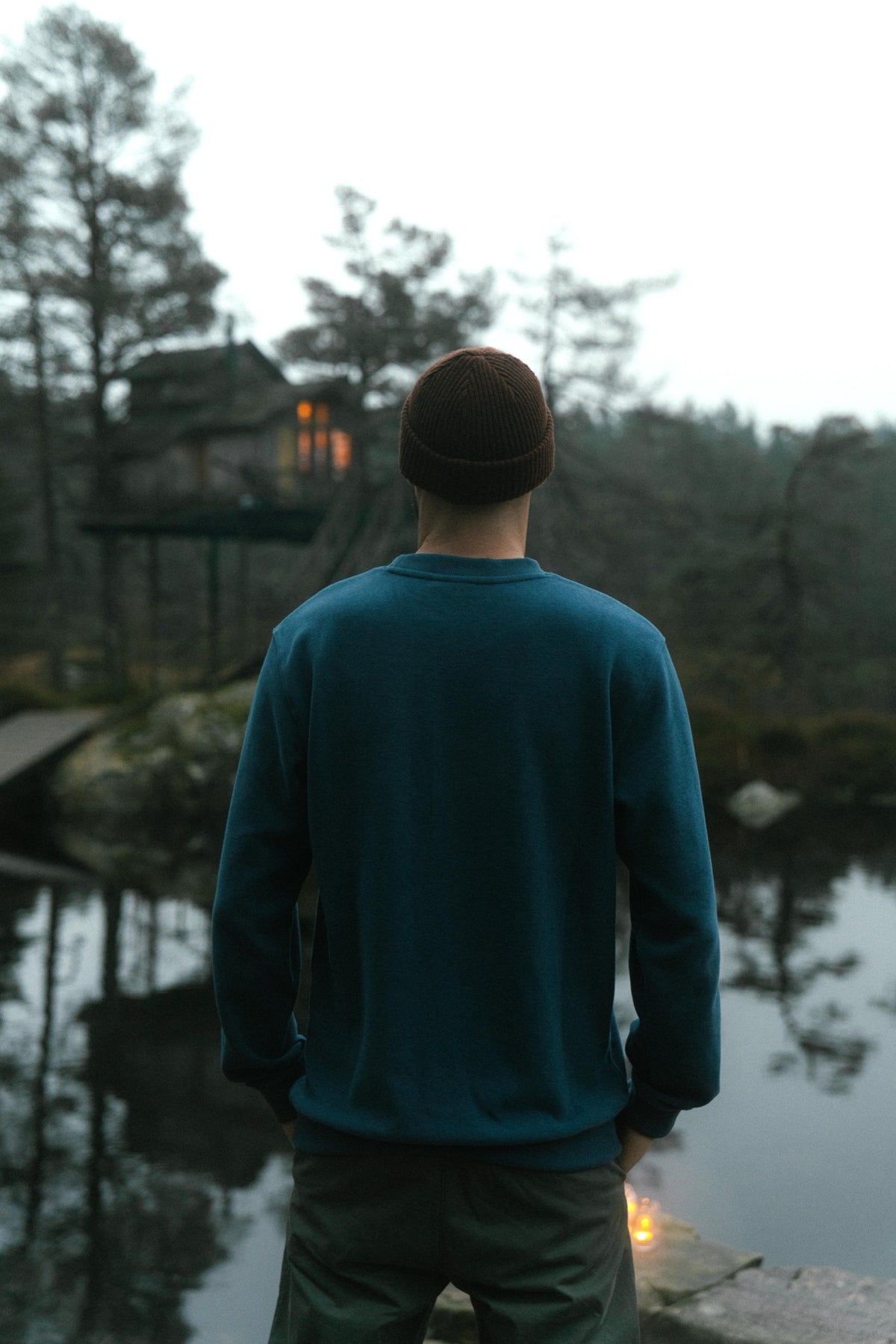 Lakor Mushroom Trio Crewneck - Insignia Blue - lab10menswear.nl