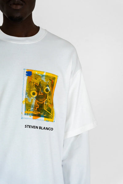 steven blanco Fora da Tela Double Sleeve T-shirt White