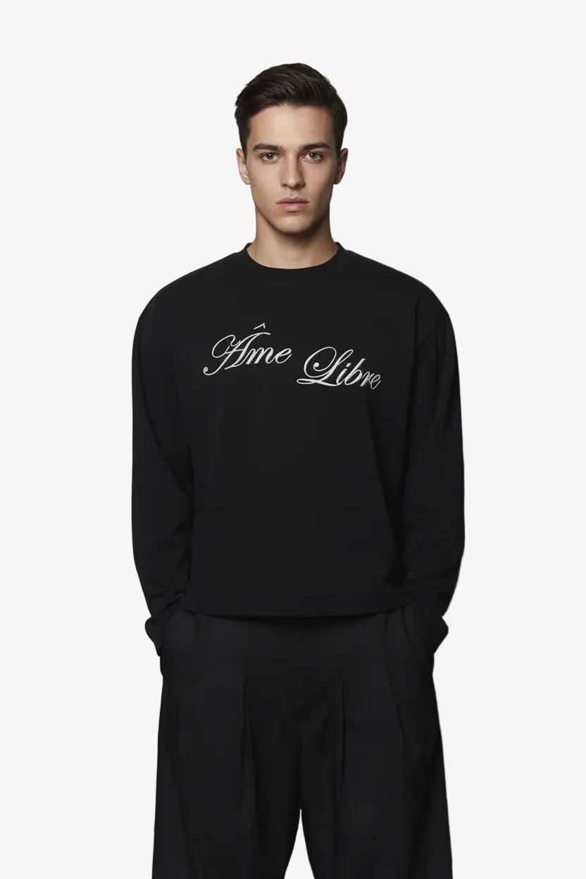 Observer Longsleeve Washed Grey - Âme Libre | LAB10STREETWEAR