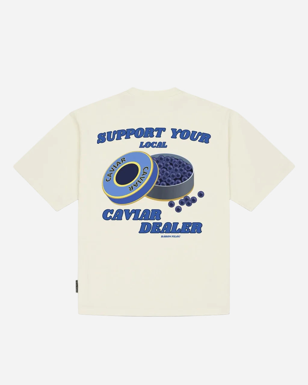 Oversized Backprint T-Shirt CAVIAR DEALER - Off White - Baron Filou | LAB10STREETWEAR