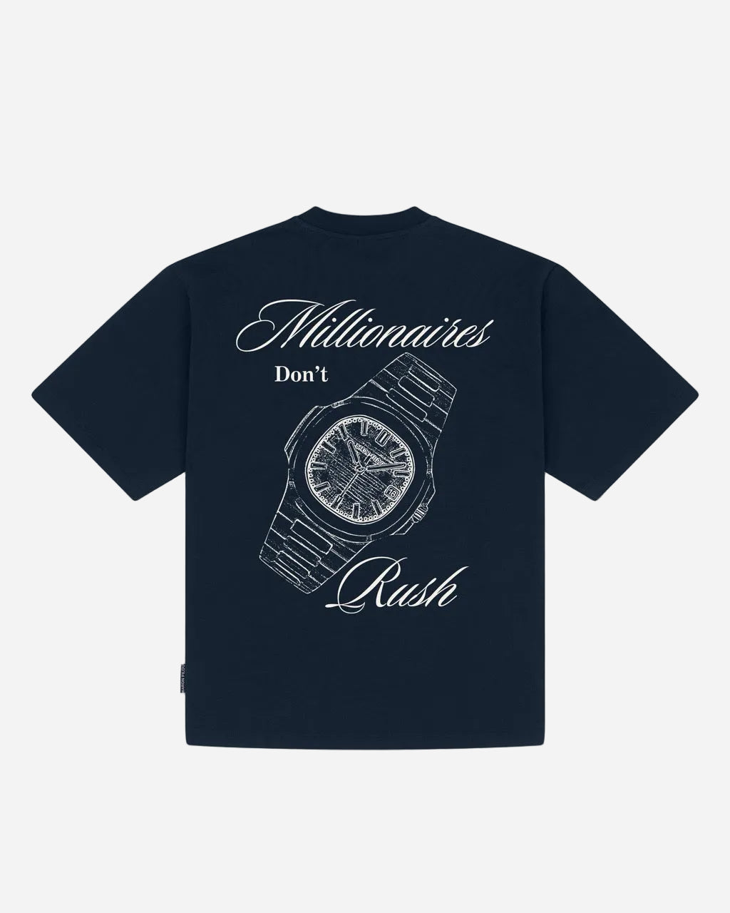 Oversized Backprint T-Shirt NO RUSH - Navy Blue - Baron Filou | LAB10STREETWEAR