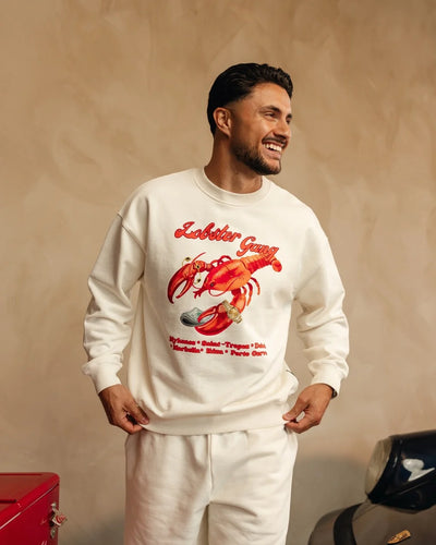 Baron Filou Oversized Pullover Lobster Gang - Offwhite