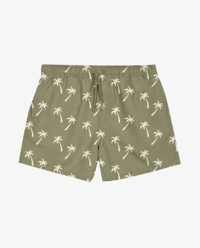 Baron Filou Swim Short Allover Palms - Sage - lab10menswear.nl