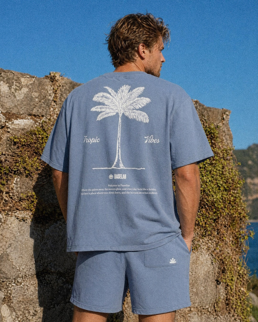 Tropic T-Shirt - Pale Blue - Baselab | LAB10STREETWEAR