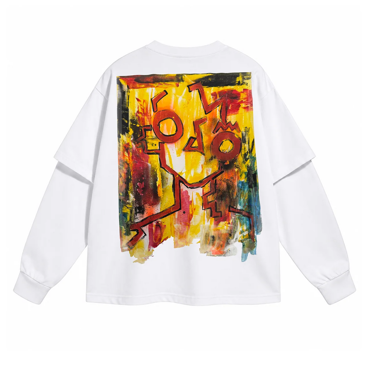 steven blanco Fora da Tela Double Sleeve T-shirt White