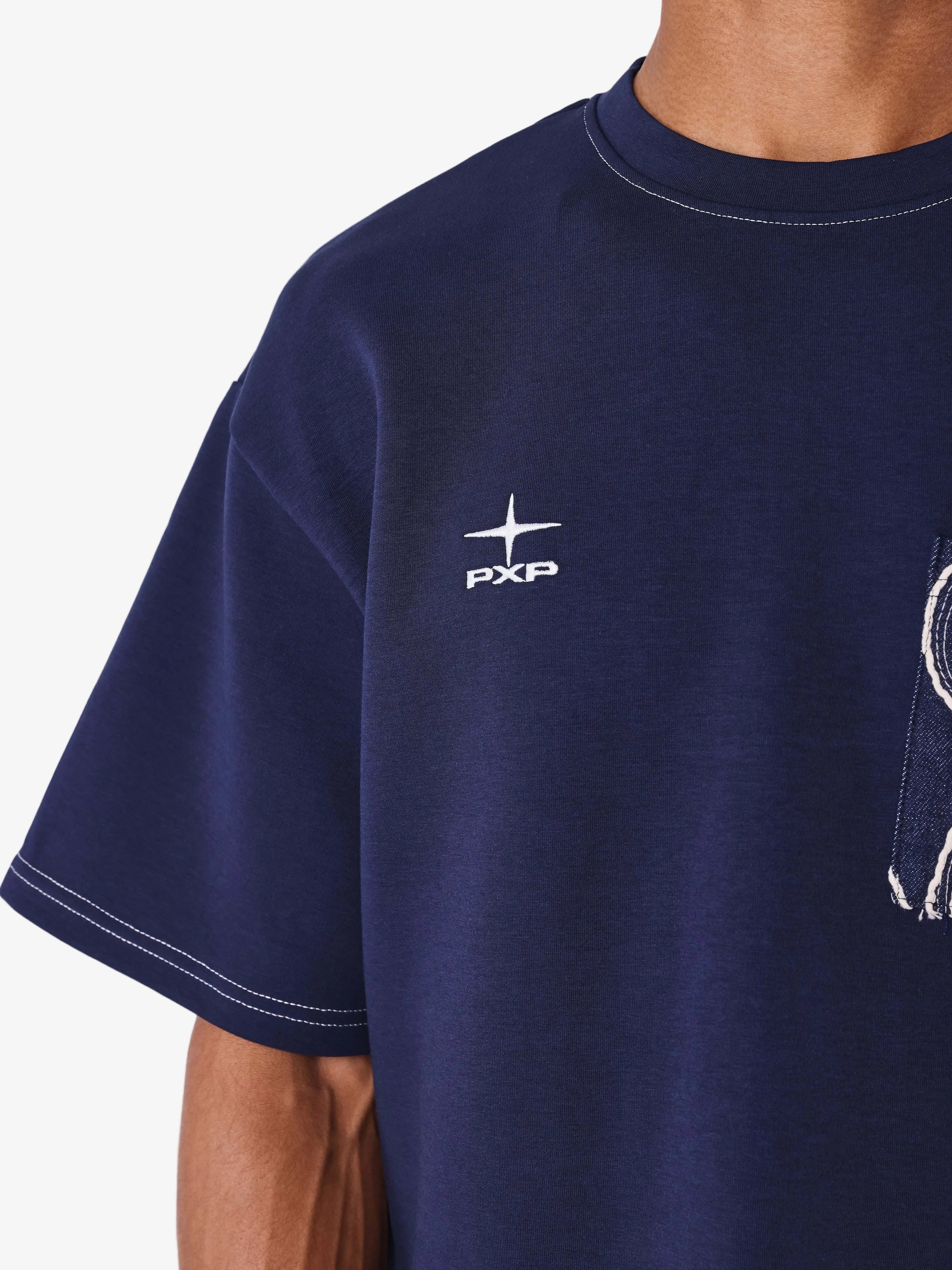 Bandana T-shirt Blauw - PXP | LAB10STREETWEAR