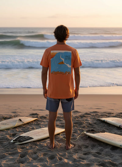 Barrel T-Shirt - Oranje - Lightning Bolt | LAB10STREETWEAR