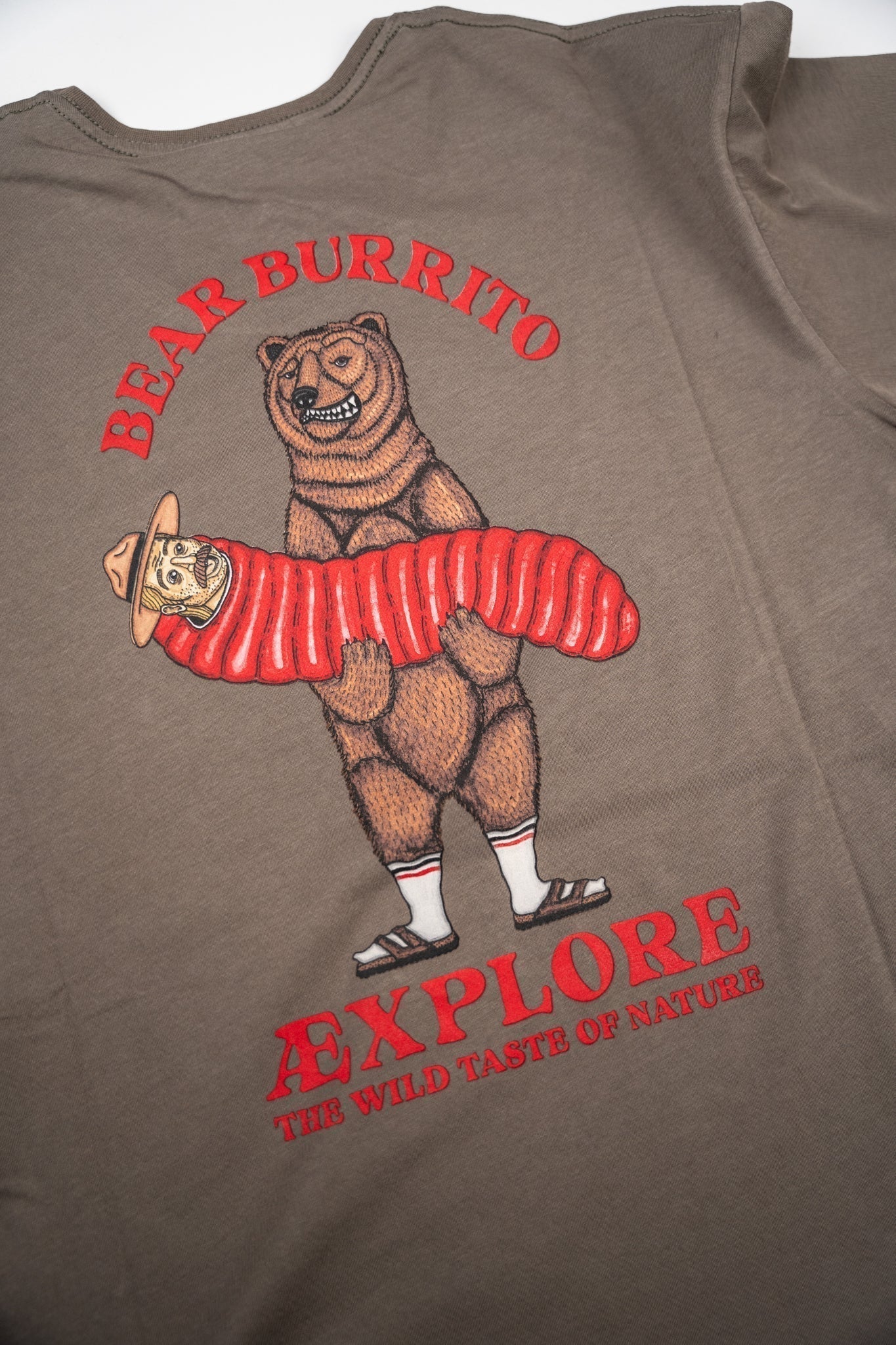 Bear Burrito T-Shirt - Morel - Lakor | LAB10STREETWEAR