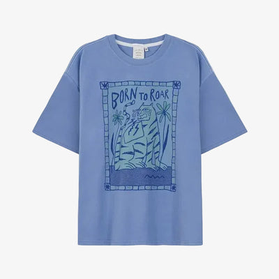 Born To Roar Box Tee - Denim Blue - Surf.inc | LAB10STREETWEAR