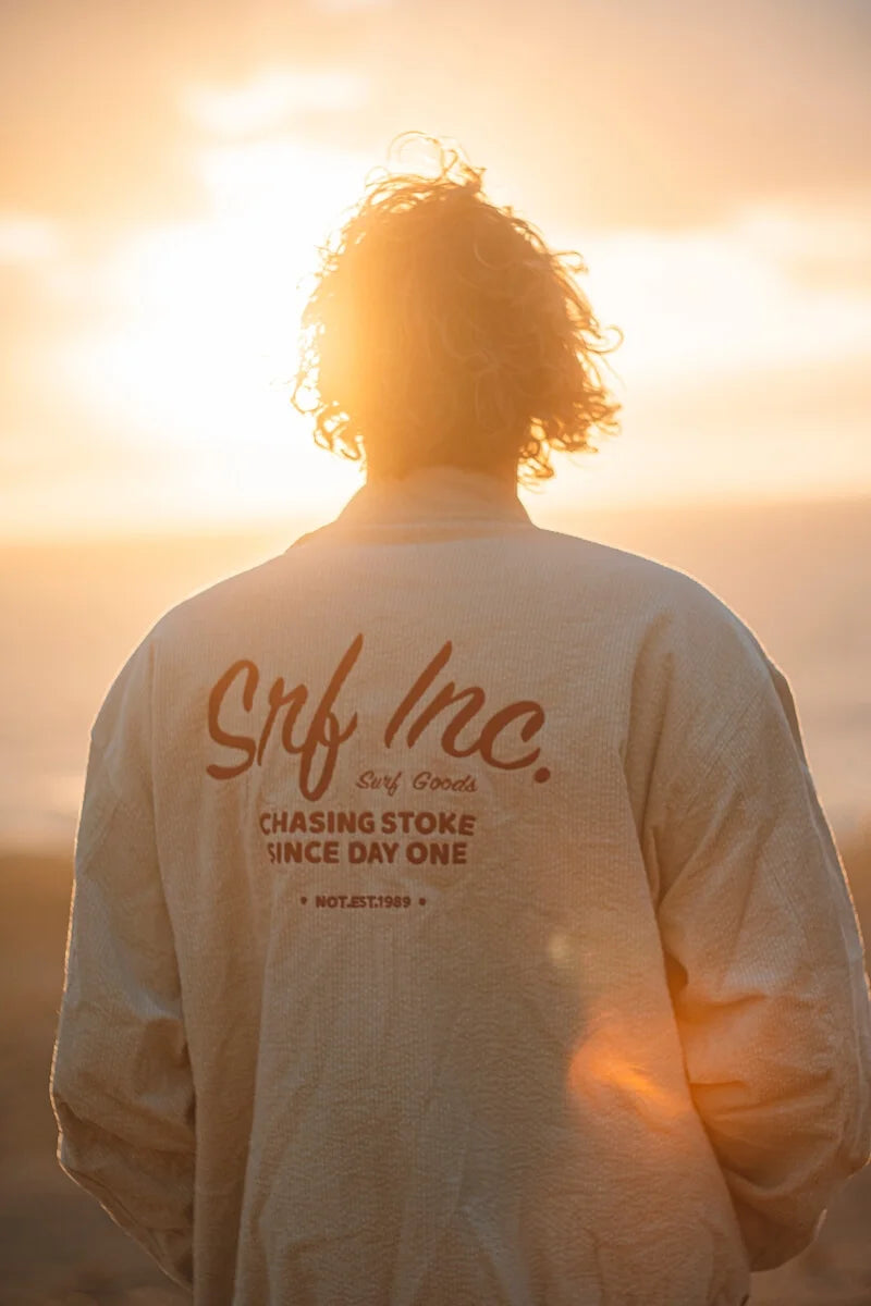 Cord Baseball Jacket - Vintage White - Surf.inc | LAB10STREETWEAR