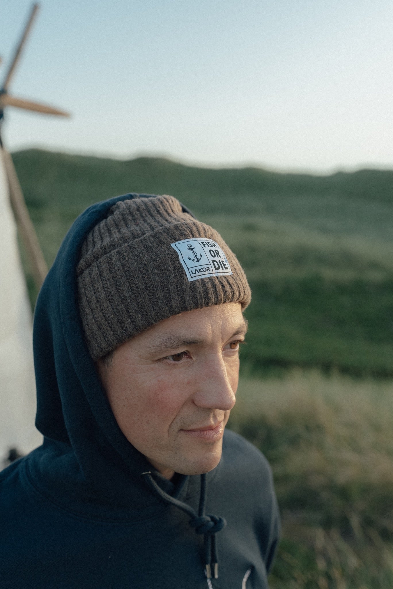 Fish or Die Beanie - Light Brown - Lakor | LAB10STREETWEAR