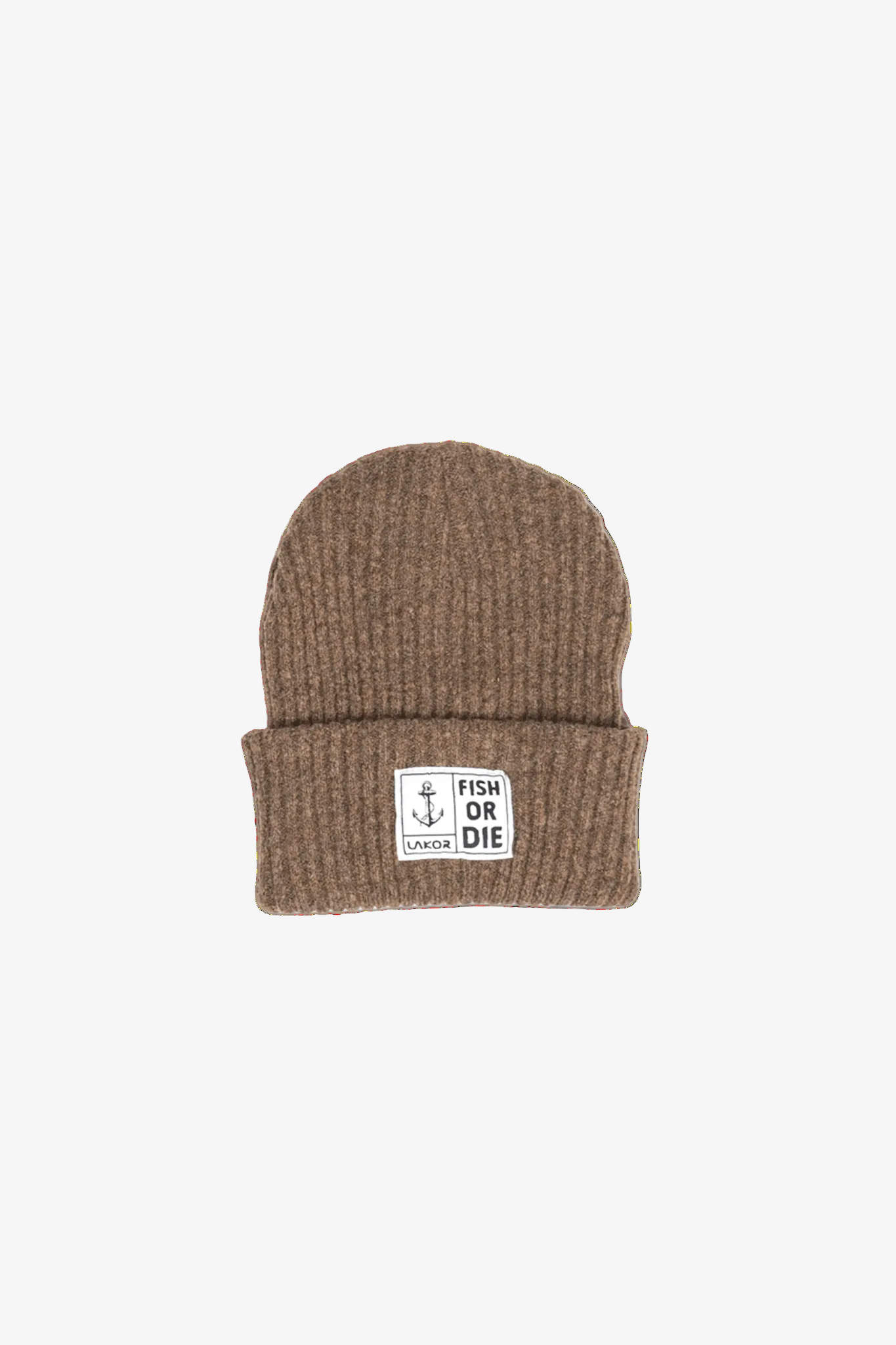 Fish or Die Beanie - Light Brown - Lakor | LAB10STREETWEAR
