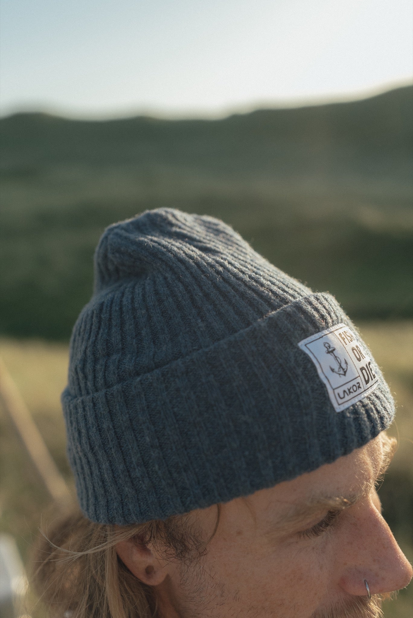 Fish or Die Beanie - Navy - Lakor | LAB10STREETWEAR