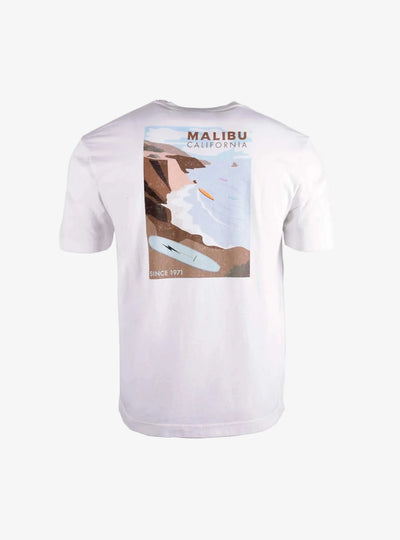 Malibu California T-Shirt - Off White - Lightning Bolt | LAB10STREETWEAR