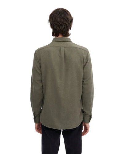 Colorfulstandard Organic Flannel Shirt - Dusty Olive -lab10menswear.nl