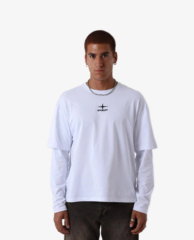 Overlay T-shirt met lange mouwen - PXP | LAB10STREETWEAR