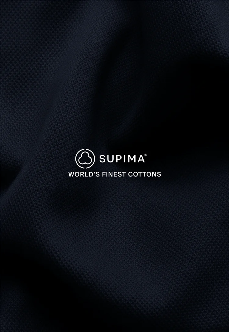 Supima® Badge Polo Shirt - Navy - Ecmo | LAB10STREETWEAR